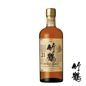 竹鹤威士忌21年进口日本原装纯麦威士忌洋酒烈酒高端酒700ml